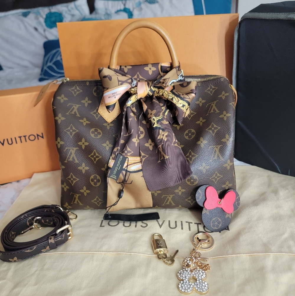 Louis Vuitton Brown and Gold Tote